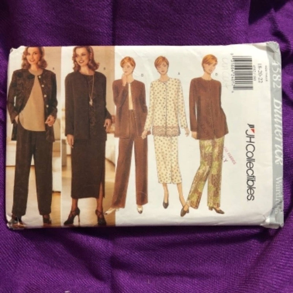 Butterick Sewing pattern 4582 top skirt pants sz 18 20